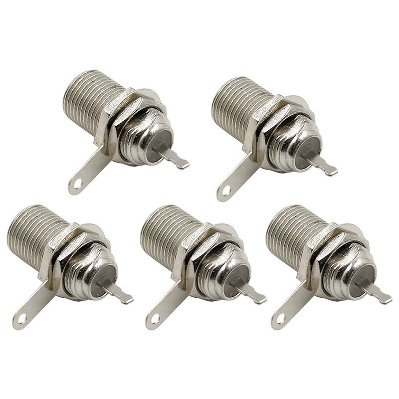 Hxchen F Type Panel Mounted Socket Female Jack Solder Connector Adapter - (5 Pcs) - Image 2
